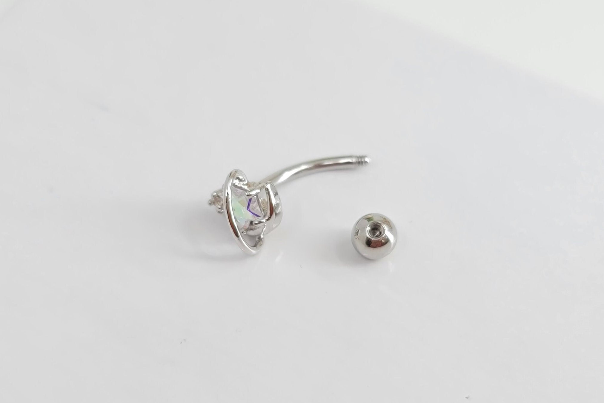 Star Rook Piercing Moon & Star Rook Piercing: 16G Curved Barbell (6/8mm) - Etsy