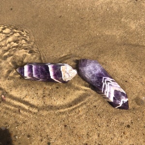 Dream Amethyst DT Points , Chevron Double Terminated Points