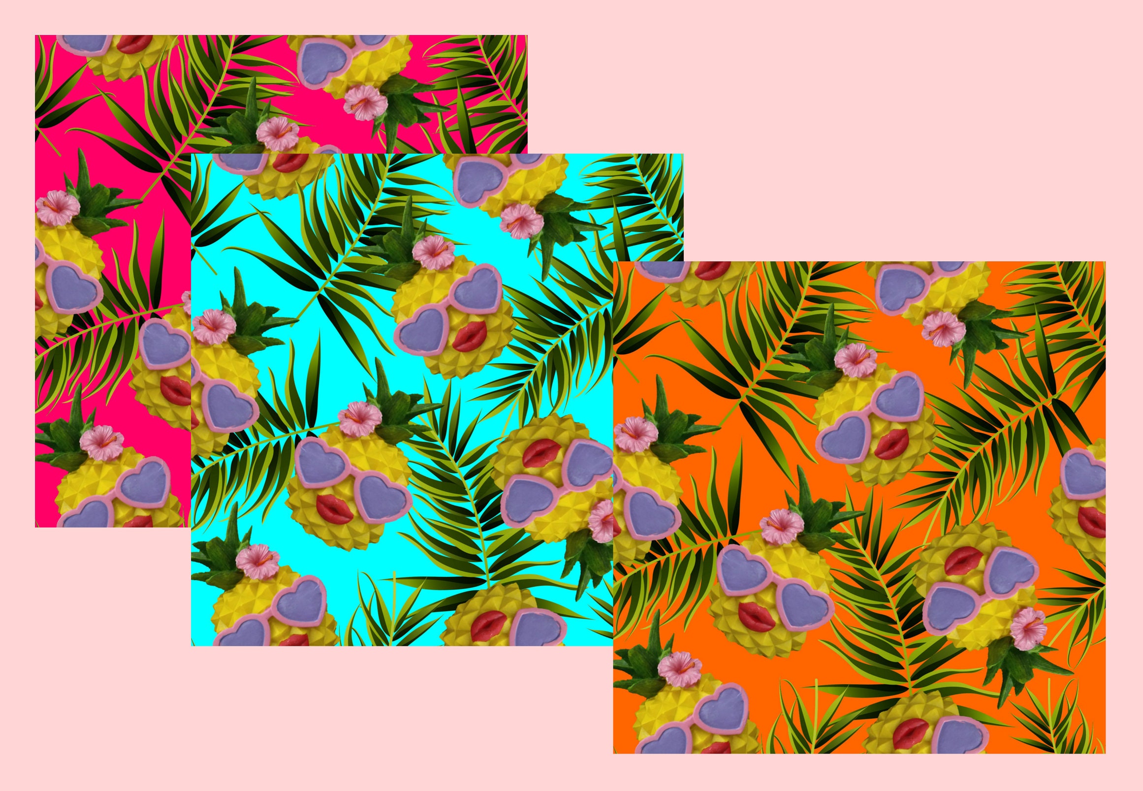 Piñas papeles digitales 30 hojas tropicales descargas | Etsy