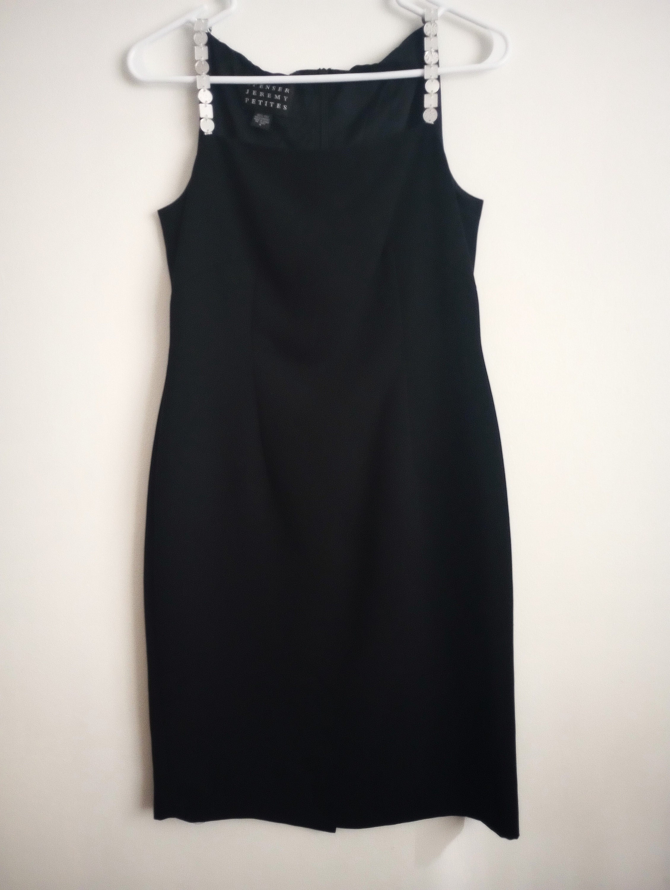 Spencer Jeremy Petites Black Dress Beaded Straps Back Zipper - Etsy