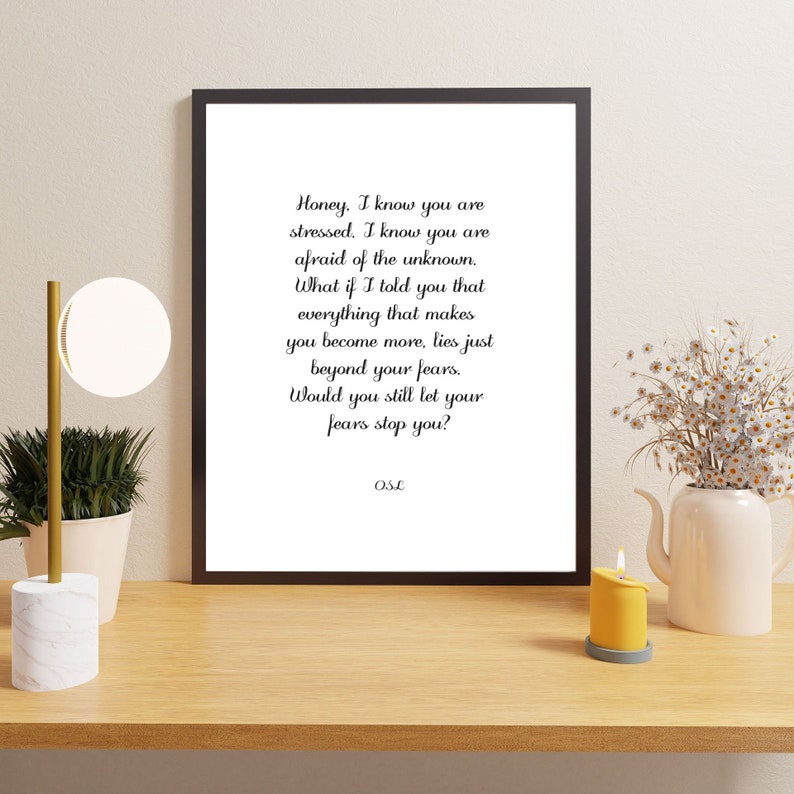 Inspirational Quote About Facing Fear, Encouraging Words for Courage