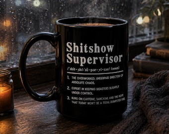 Tazza da supervisore di merda, regalo divertente per colleghi, tazza da caffè sarcastica per il capo