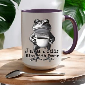 Java Jedi Frog Coffee Mug – Funny Sci-Fi Gift for Star Fans