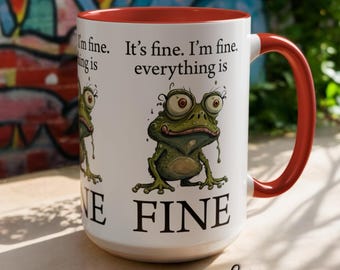 Funny Frog Mug | Sarcastic Anxiety Coffee Cup