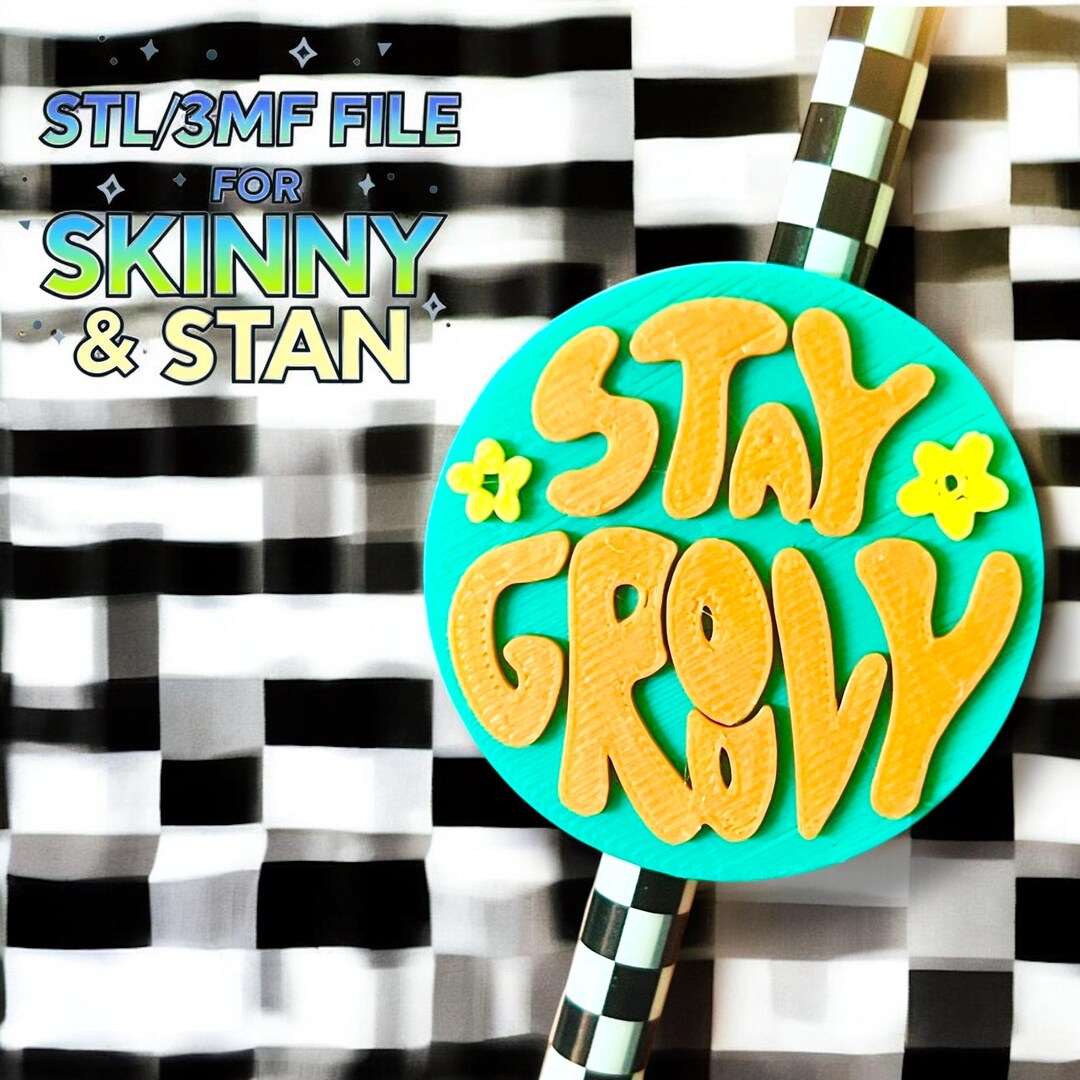 Stay Groovy STL + 3MF | File 3D Printable Digital File Stan & Skinny ...