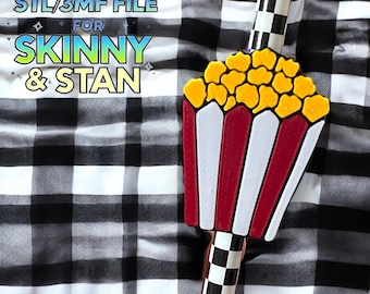 Popcorn Straw Topper STL | 3D Print File, Stan & Skinny Straws