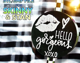 Hello Gorgeous Straw Topper STL + 3MF File | 3D Printable Digital  for Stan & Skinny Straws |  Tumbler Topper | Cup Charm| 8mm 10mm