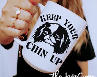 Funny Dog Mom Mug for Japanese Chin Owners | Encouraging Pet Lover Gift | Cute Dog Breed Cup | Pet Owner Encouragement Mug