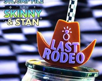 Topping till sista rodeo-halmstrået, möhippa (STL + 3MF digitala filer)