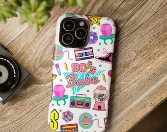 Funda retro para teléfono de los 90, accesorios neón Y2K