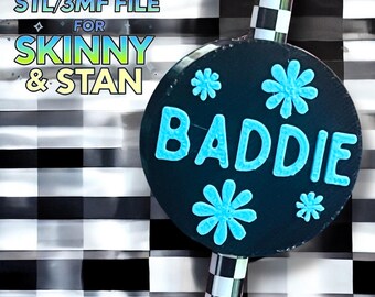 Baddie Straw Topper STL File | 3D Printable Sassy Cup Charm (Digital Download)