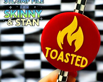 Toasted Straw Topper STL File | Funny Tumbler Charm (Digital Download)