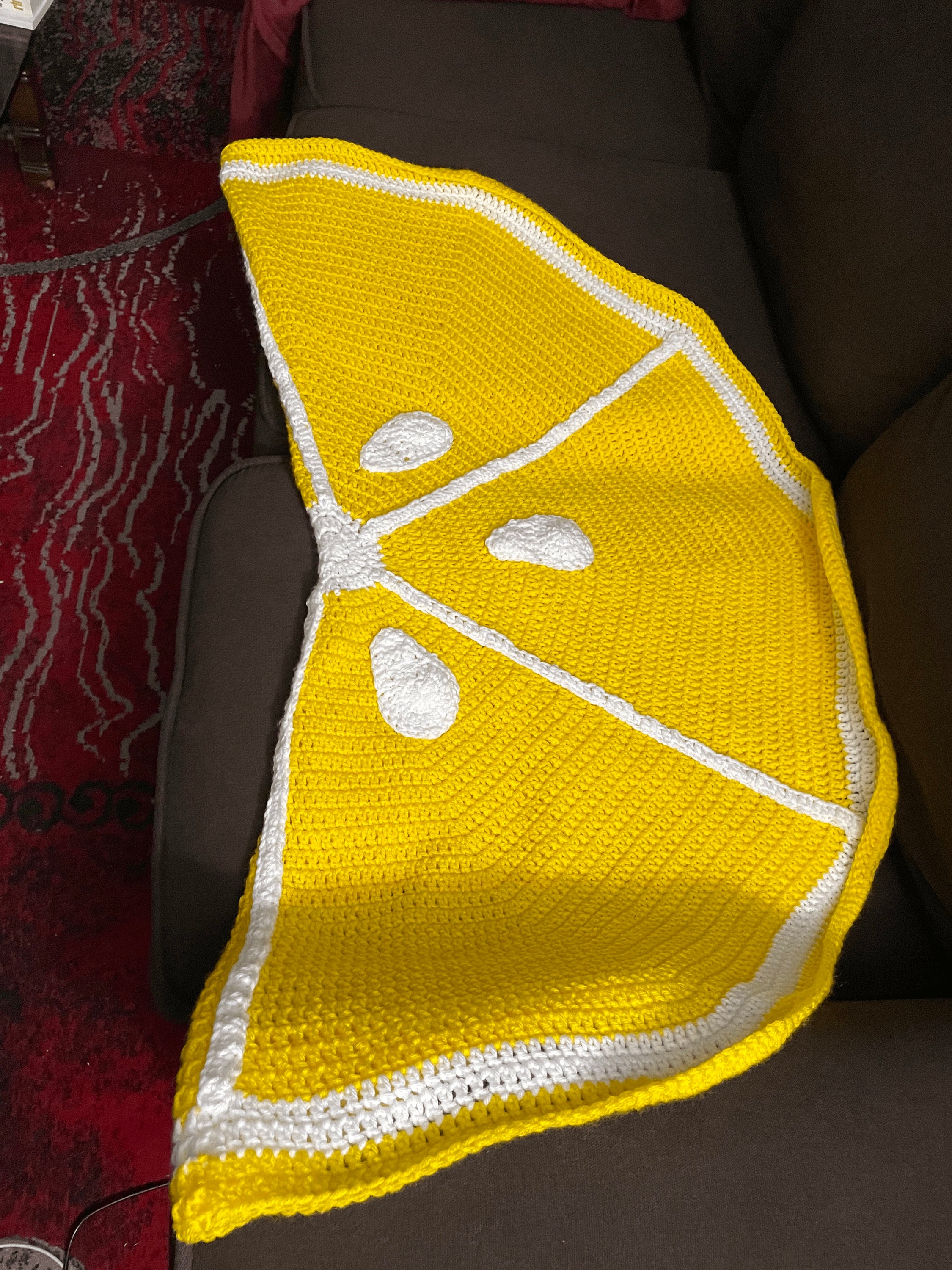 Pomegranate Fruit Pattern Print Hooded Blanket