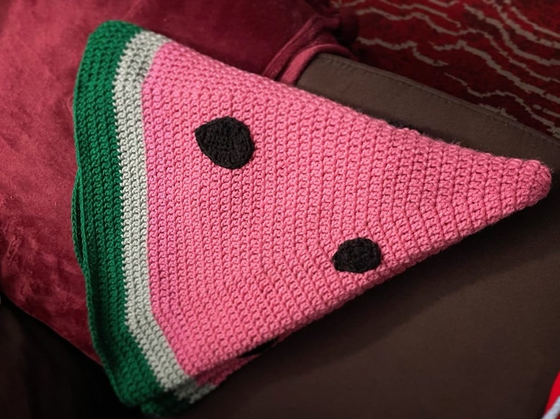 Watermelon Piece Polka Dot Blue Pattern Print Hooded Blanket