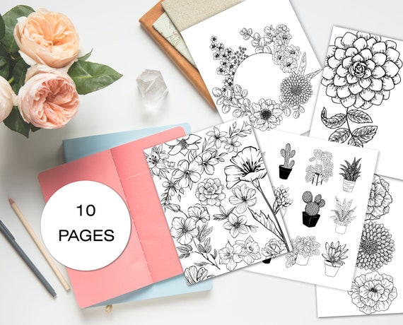 Featured image of post Flower Coloring Pages For Adults Pdf - What you have here is the ultimate colouring book for adults with lots of different categories: