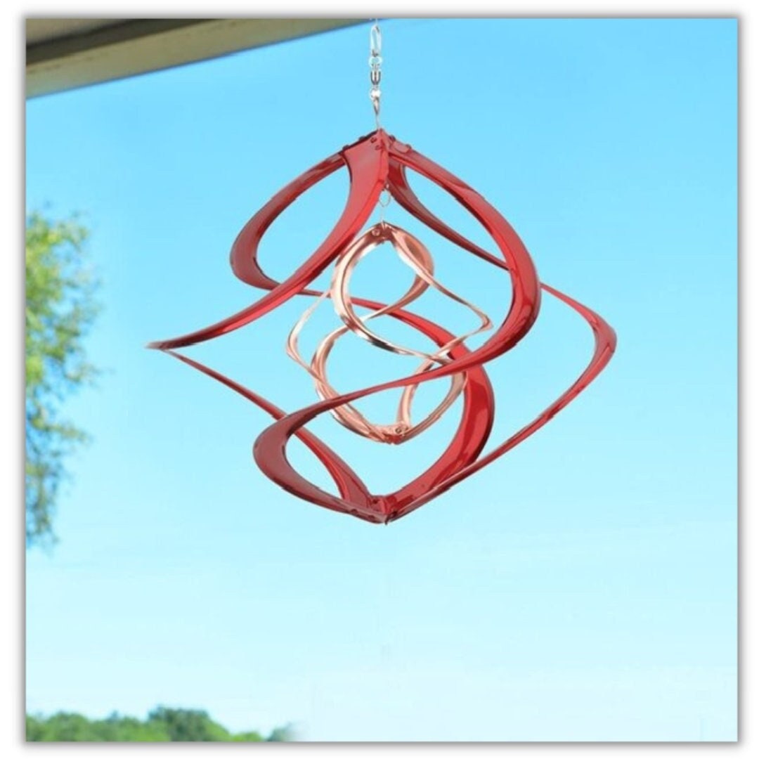 14 In. Double Spinner Wind Spinner Yard Art Rotating Etsy