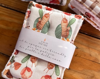 set di spugne eco-friendly per la pulizia dei piatti e della casa