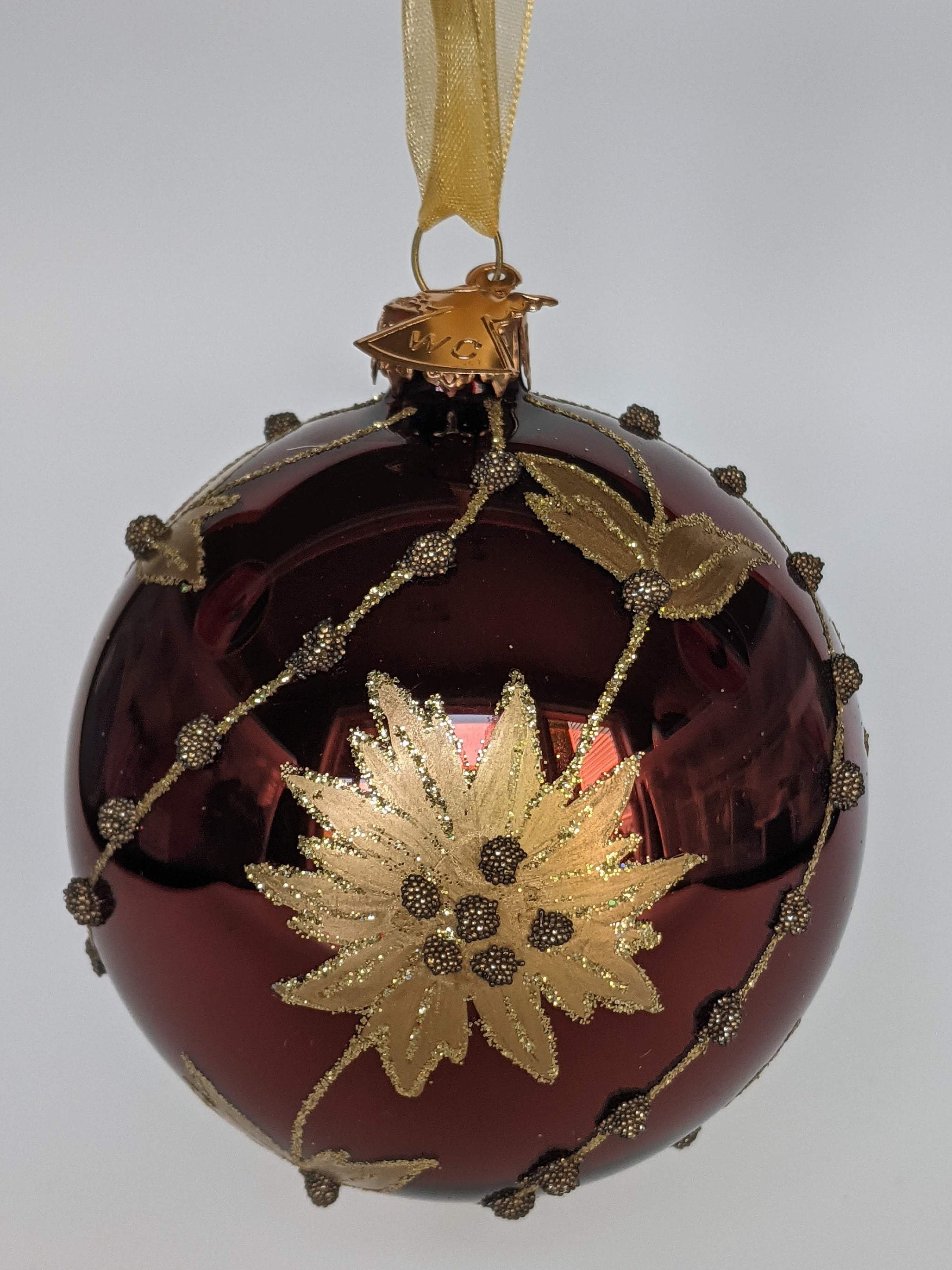 Set of 8 Glass Christmas ornament collection in teal Etsy