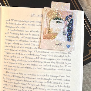 Custom Glitter Picture Bookmark, Personalized Photo Bookmark, Custom Magnetic Bookmark, Unique Bookish Gift, Anniversary Gift,