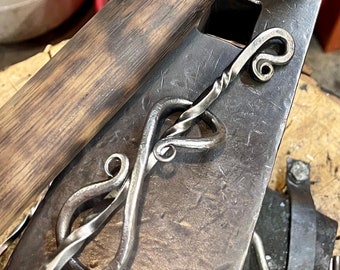 Hand Forged Fancy Twisted Hairpin Blacksmith Hairpin Ohio Made Hairpin Wearable Art Functional Art Hairpin Hair Stick Made in Appalachia