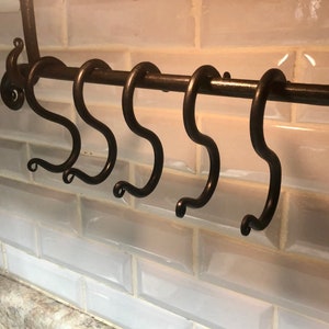 Hand Forged S-Hooks Forged Pot Rack Hooks Forged Plant Hangers  Forged Iron Forged Hooks Blacksmith Made Ohio Made Traditional Forged Hooks