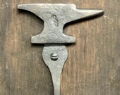 Anvil Hook Hand Forged Hook wall hook Coat Hook Blacksmith Farrier Western Cowboy Rustic blacksmith Made Ohio Made