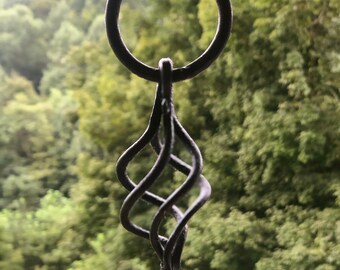 Forge Welded Basket Twist Fire Poker Hand Forged Traditional Fire Poker Blacksmith Made Ohio Made Appalachia Functional Art Fire Poker