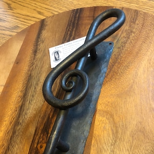 Hand Forged Door Pull Treble Clef Door Pull Door Handle Blacksmith Made Music TClef Music Note Door Pull Gate Pull Ohio Made