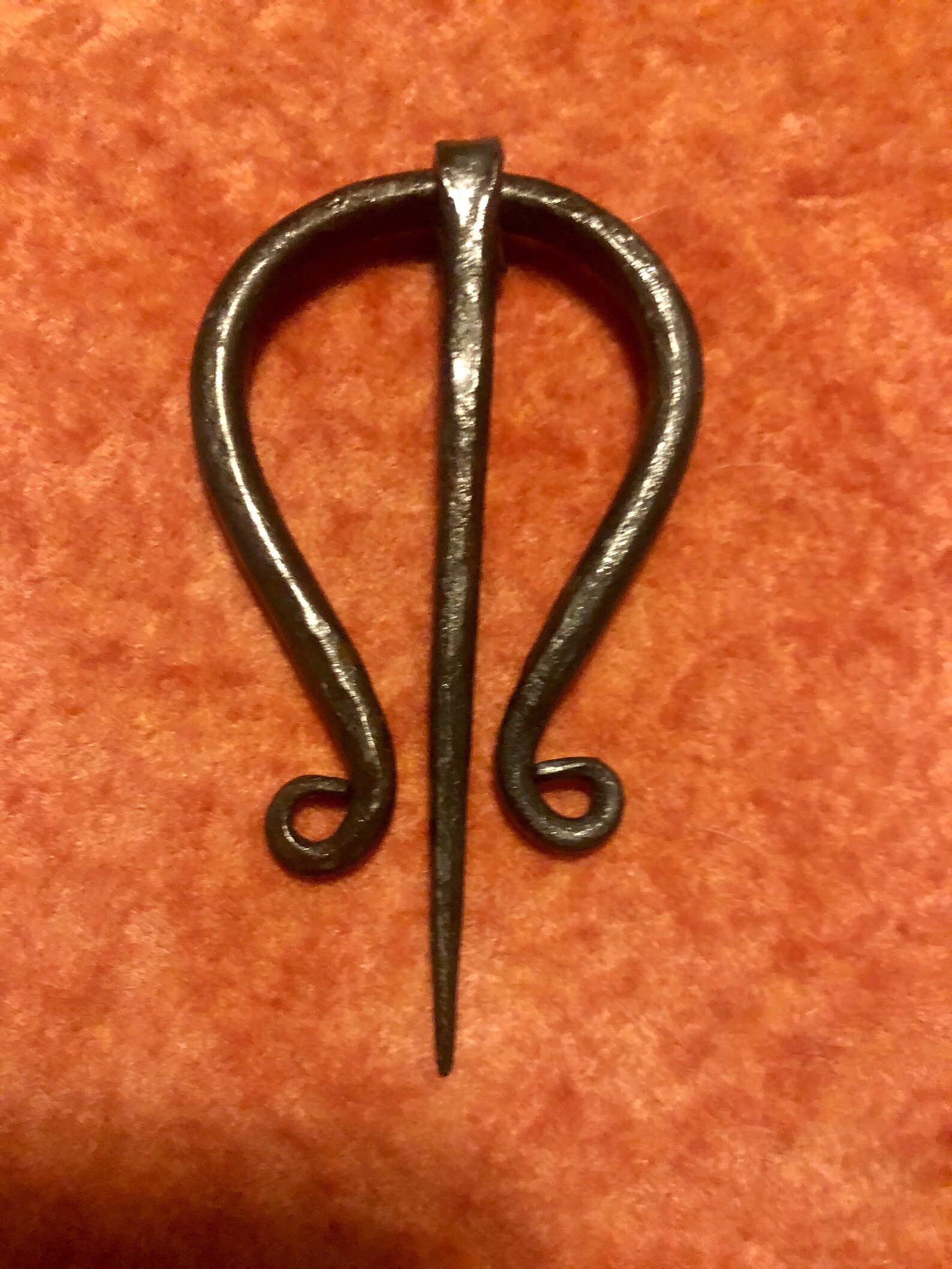 Iron Cloak Pin Penannular Brooch Blanket Pin Hand LARP Renfest Etsy