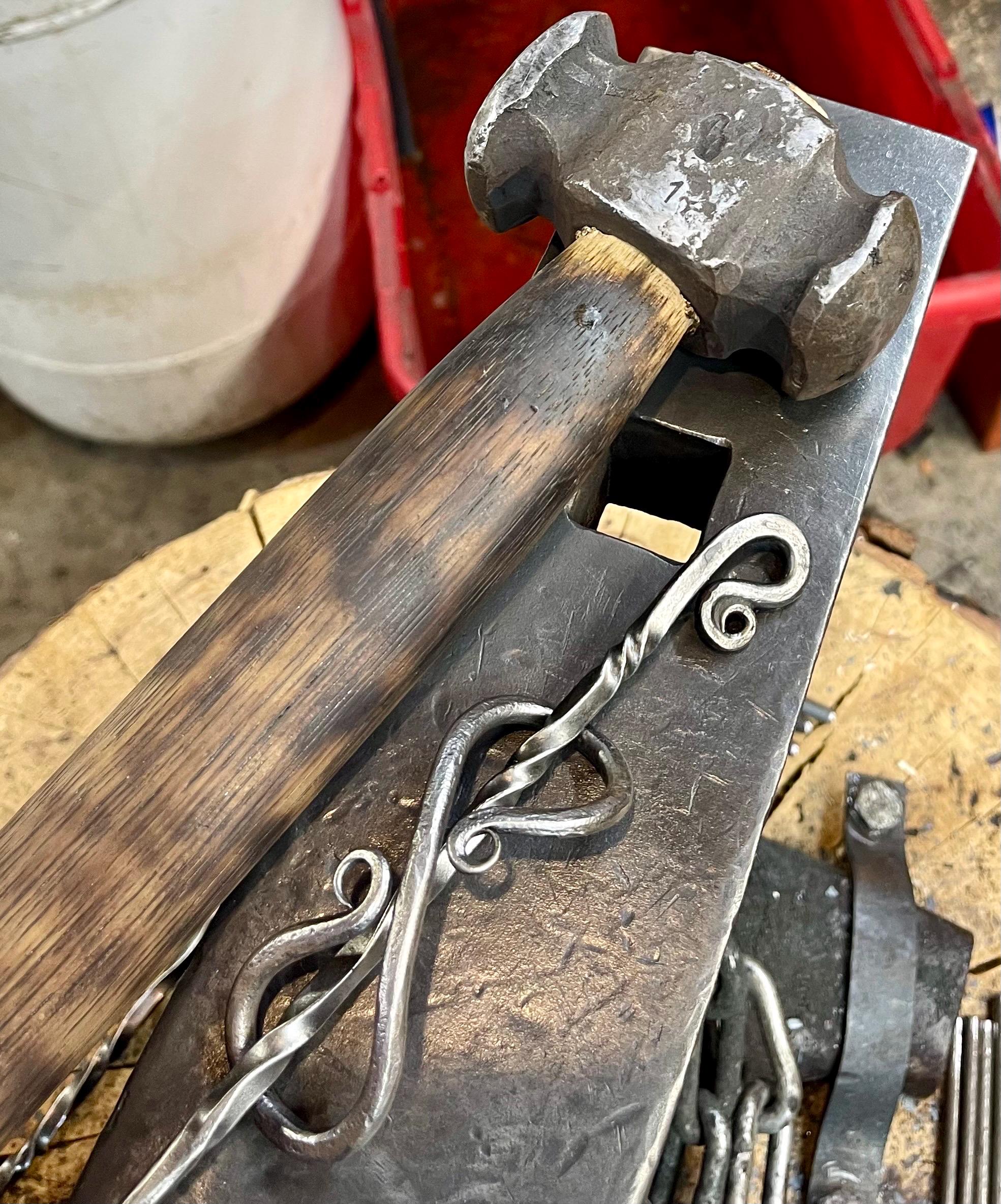Hand Forged Fancy Twisted Hairpin Blacksmith Hairpin Ohio Made