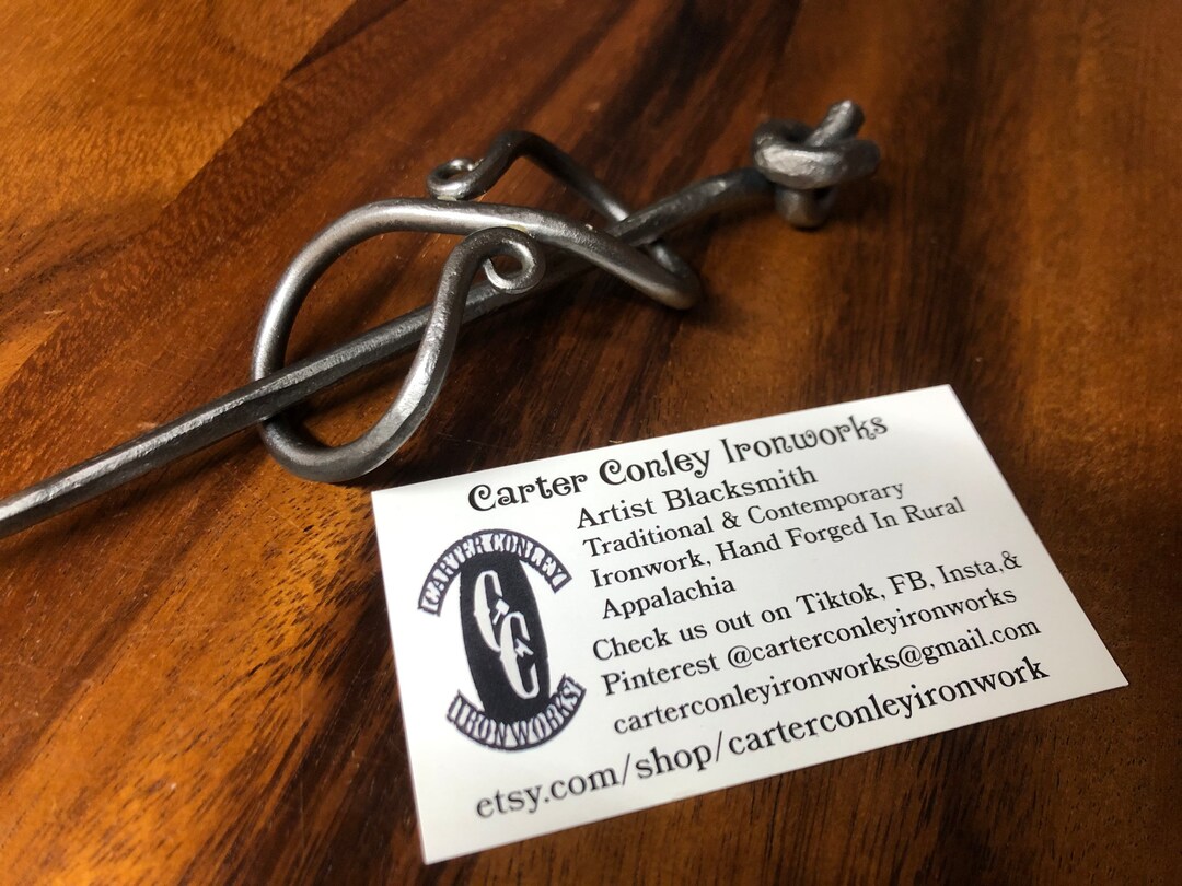 Hand Knot Hair Pin Iron Hair Pin Barrette Hand Blacksmith