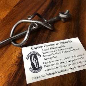 Hand Forged Knot Hair Pin Iron Hair Pin Barrette Hand Forged Blacksmith Made Ohio Made Appalachia Made Wearable Art Functional Art Metal Art