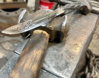Ready to ship! Damascus Core RailRoad Spike Knife Pineapple Twist RailRoad Spike Knife Damascus Letter Opener Blacksmith Hand Forged in Ohio