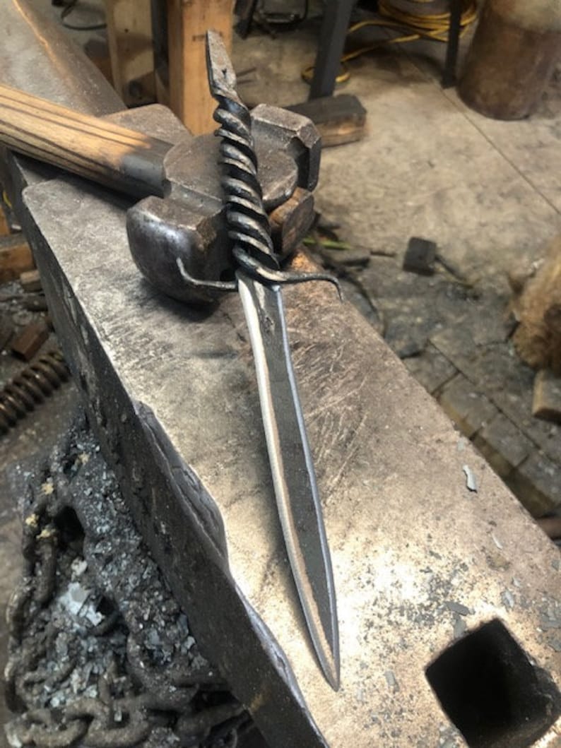 Dagger Style Letter Opener Hand Blacksmith Made Ohio Etsy
