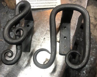 Hand Forged Music themed Door Pulls Gate Pull Blacksmith Made Ohio Made Ironwork Treble Clef Eighth Notes Functional Art