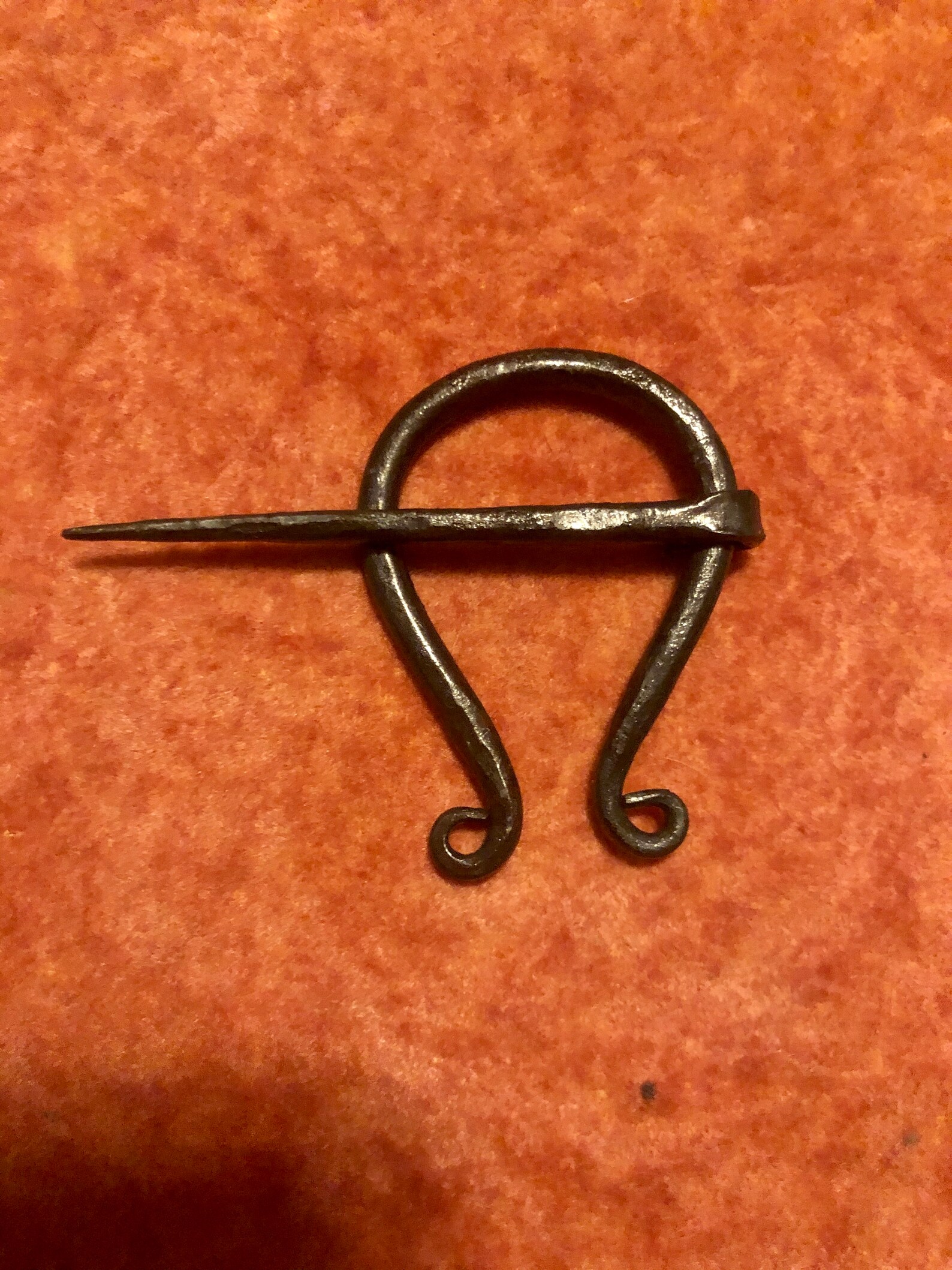 Iron Cloak Pin Penannular Brooch Blanket Pin Hand LARP Renfest Etsy