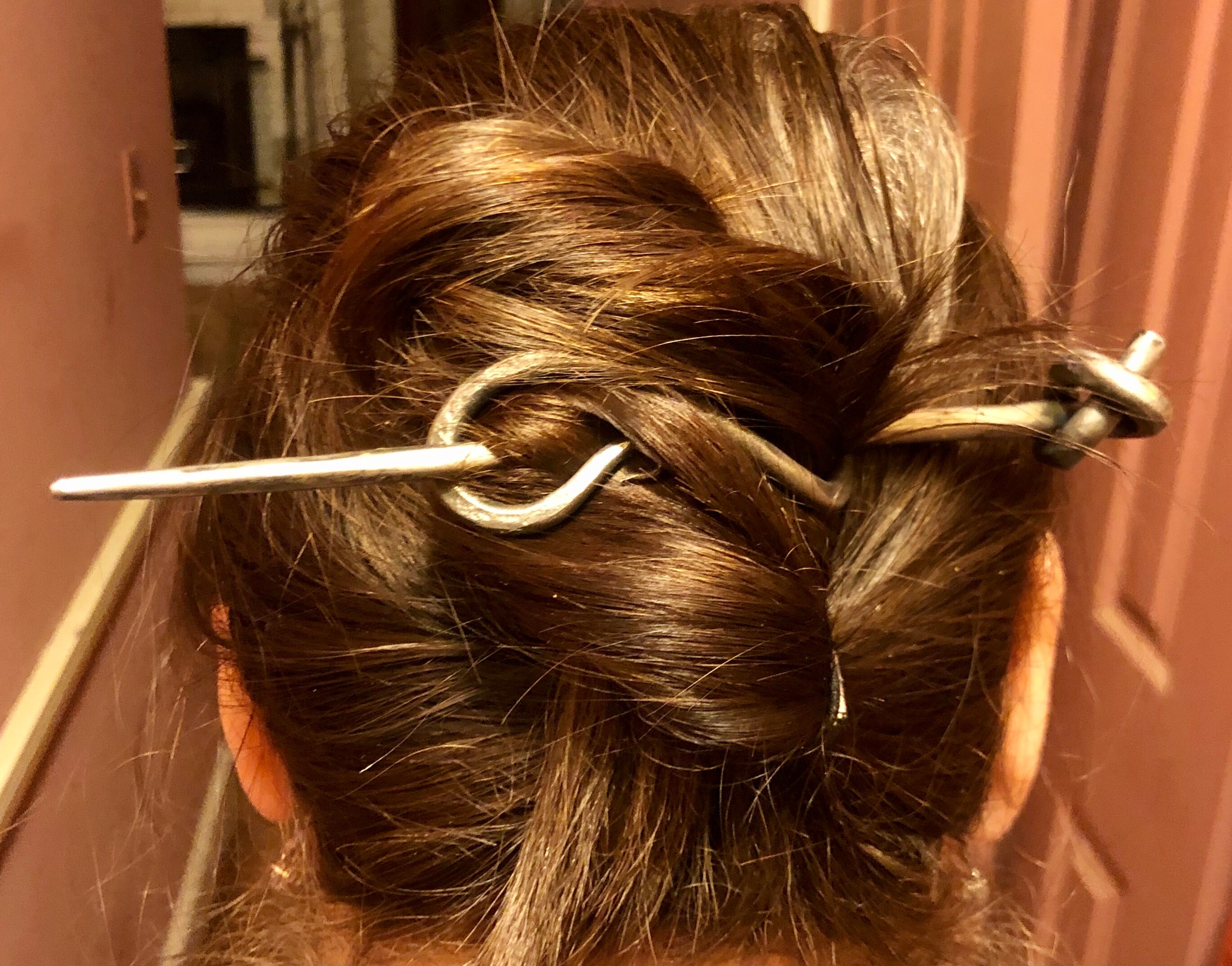 Knot Hair Pin Iron Hair Pin Barrette Hand Etsy