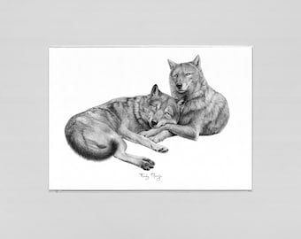 Wolves - A3 art print