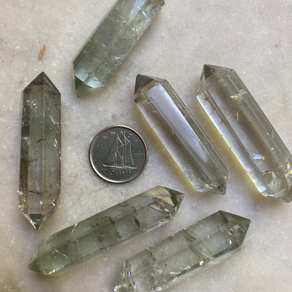 Green Amethyst (Prasiolite) Double Terminated Jewellery Point