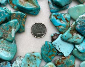 Blue Green Turquoise Tumbled Crystal