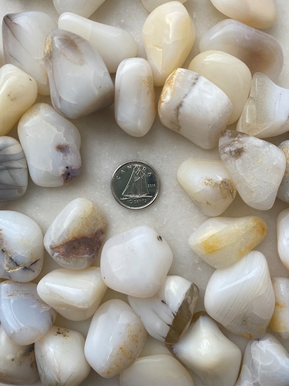 White Opal, Tumbled White Opal, Tumbled