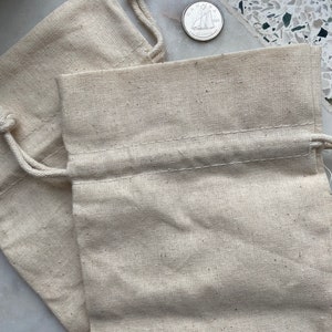 Pochette en coton de 4 x 6 po pour cristaux