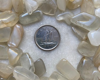 Cream White Moonstone TINY Tumbled Crystals (Includes 10 grams)