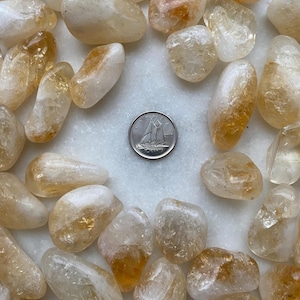 Heat-Treated Citrine Tumbled Crystal