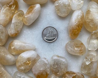 Heat-Treated Citrine Tumbled Crystal
