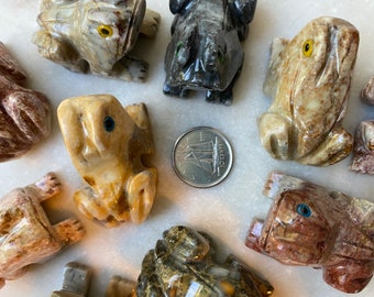 Carved Onyx Frog