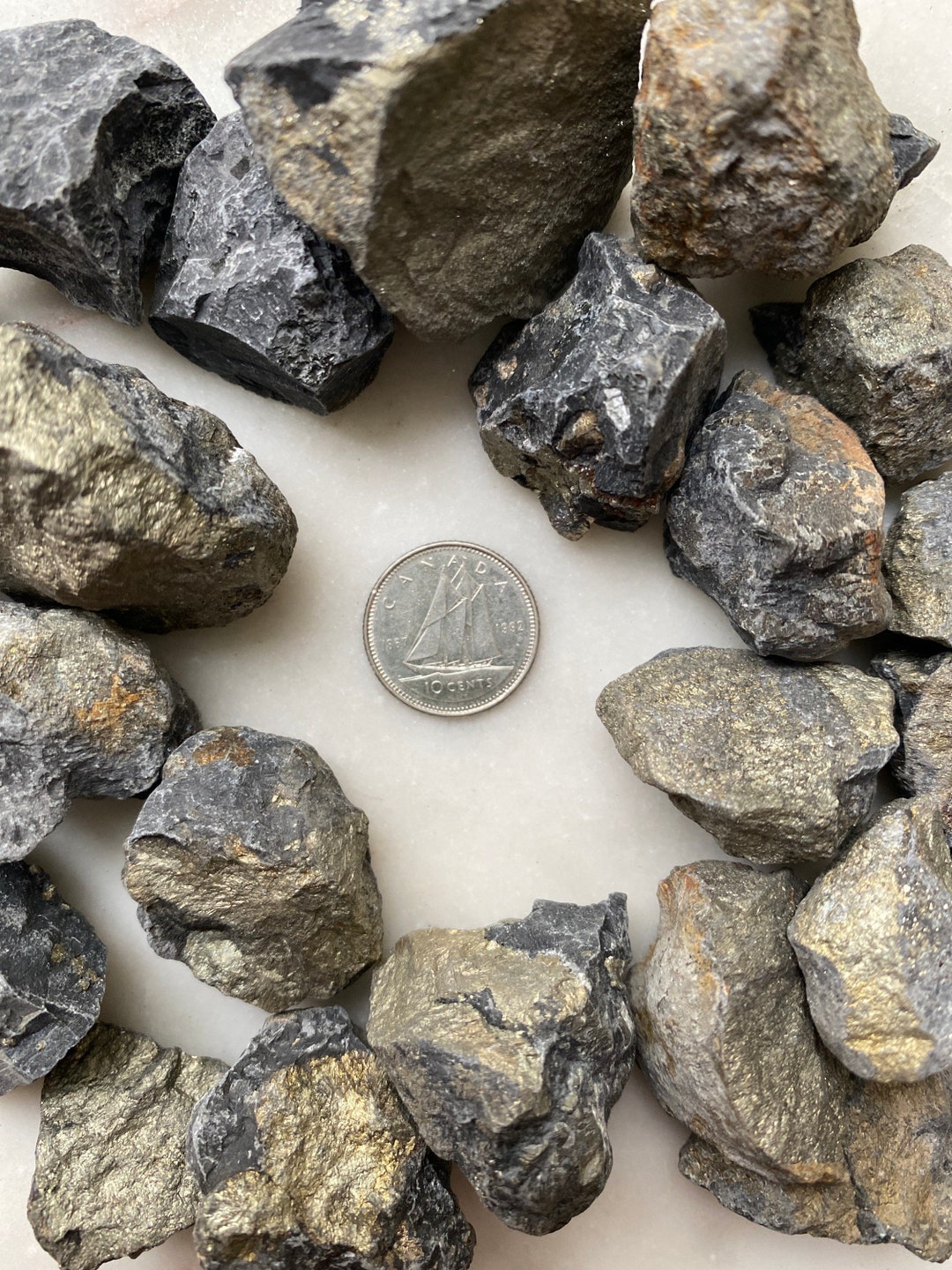 Pyrite Small Rough Pyrite on Matrix SMALL Rough Crystal - Etsy Canada