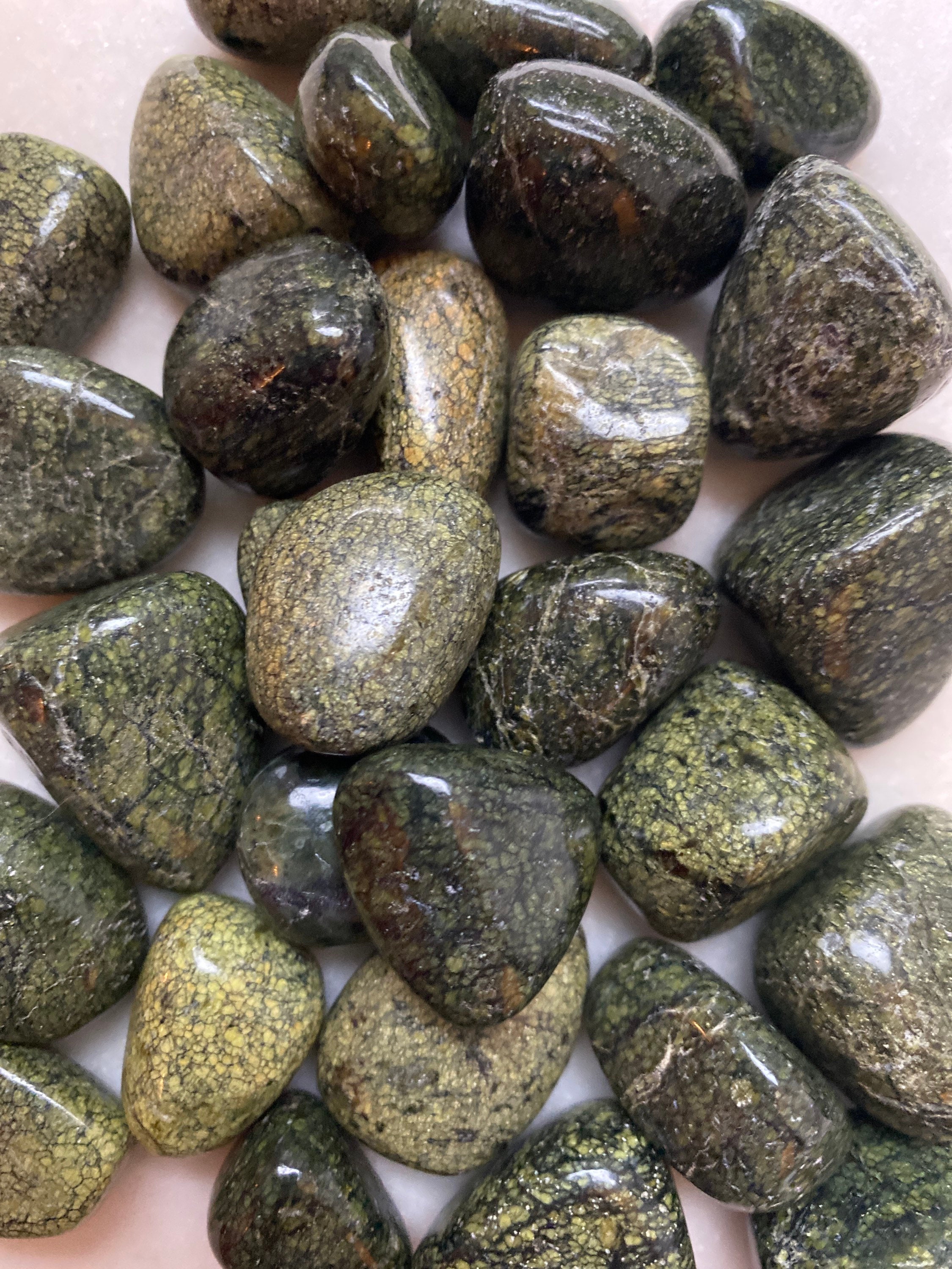 Green Snakeskin Jasper Crystal Tumbled Stone Polished Gemstone / Protection  Responsibility Letting Go Smooth Pebble Round Boulder Brazil -  Canada