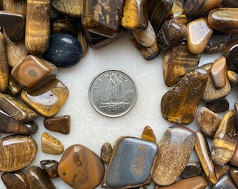 Tiger Eye Gold X-SMALL Tumbled Crystal Stone (includes 10 grams)