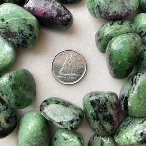 Ruby Zoisite Tumbled Crystal